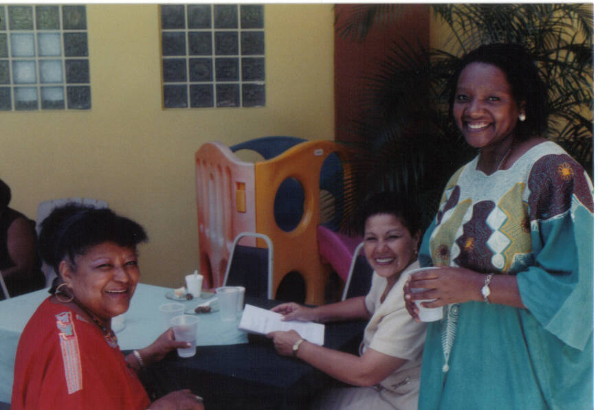 Afro-descendant leader from Peru relaxes with friends